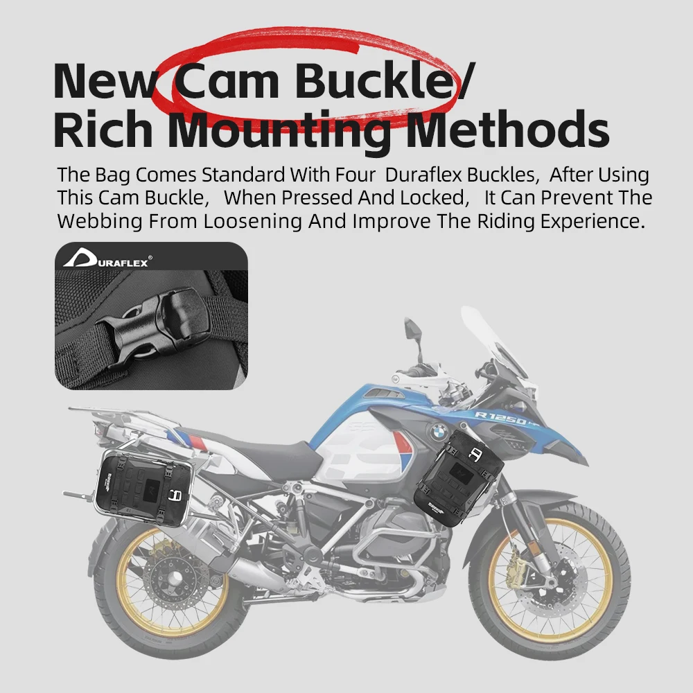 Rhinowalk Motorcycle Bumper Bag 6L Waterproof Frame Crash Bar Pack Outdoor Cycling Tool Placement Bag With Inner Support Board