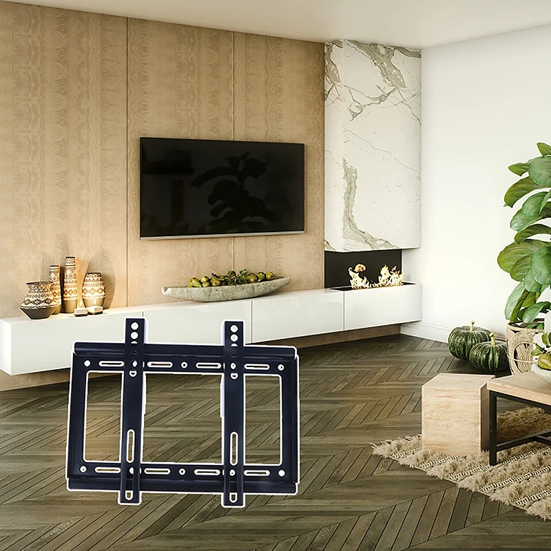 14-43 بوصة تلفزيون يتصاعد LCD شاشة LED جدار جبل قوس ثابت لوحة مسطحة إطار التلفزيون سمك 0.8 مللي متر