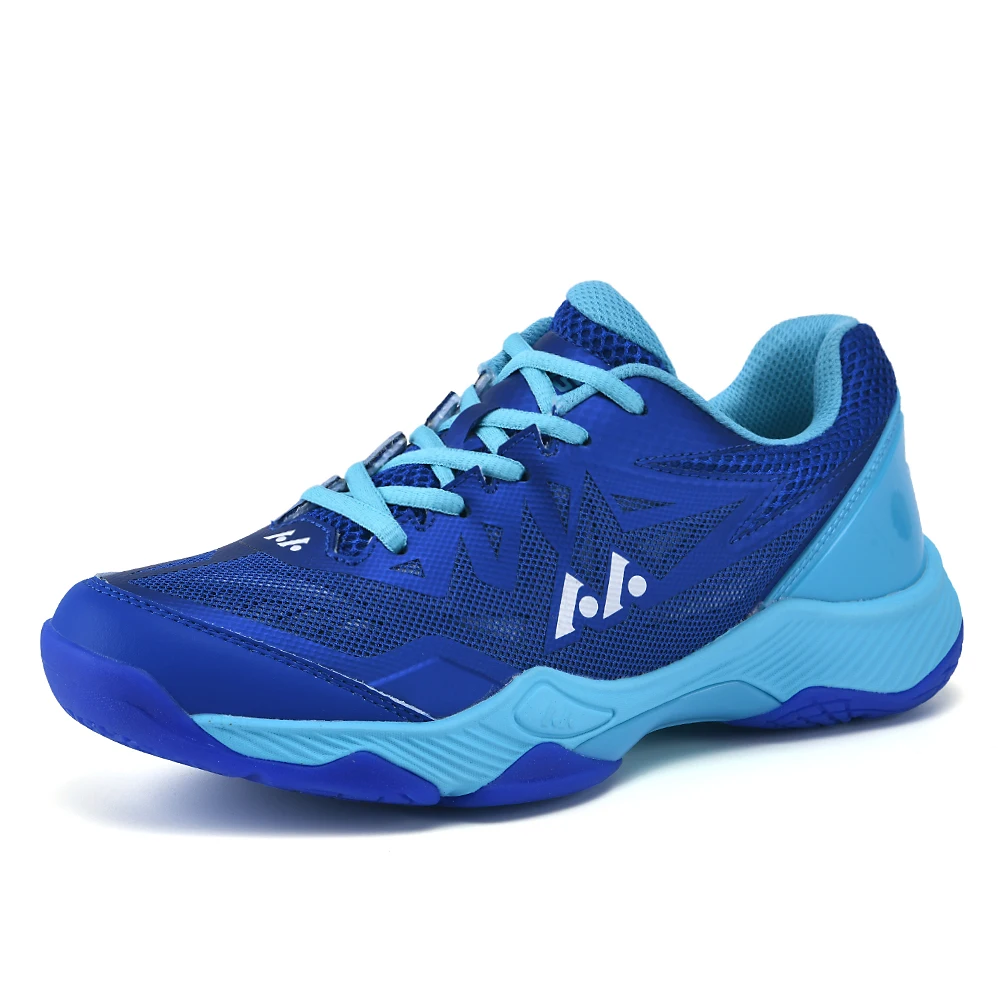 Professional Anti-Slip Badminton Shoes for Men and Women Quality Blue Outdoor Male Training Gym Tennis Trainers Big Size