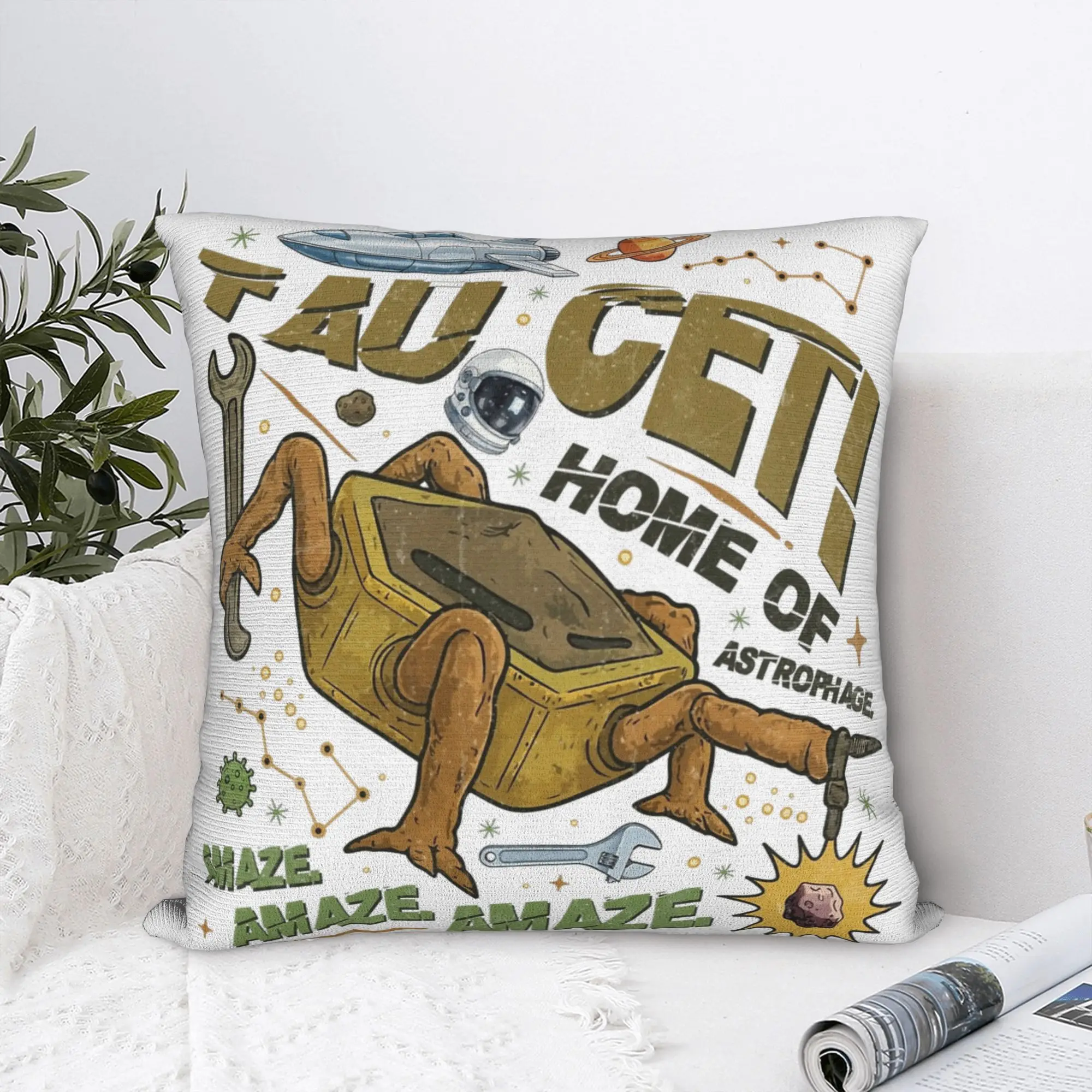 Capa de Almofada Decorativa de Poliéster com Estampa Bookish Project Hail Mary Eridani-Rocky para Cama Dropshipping