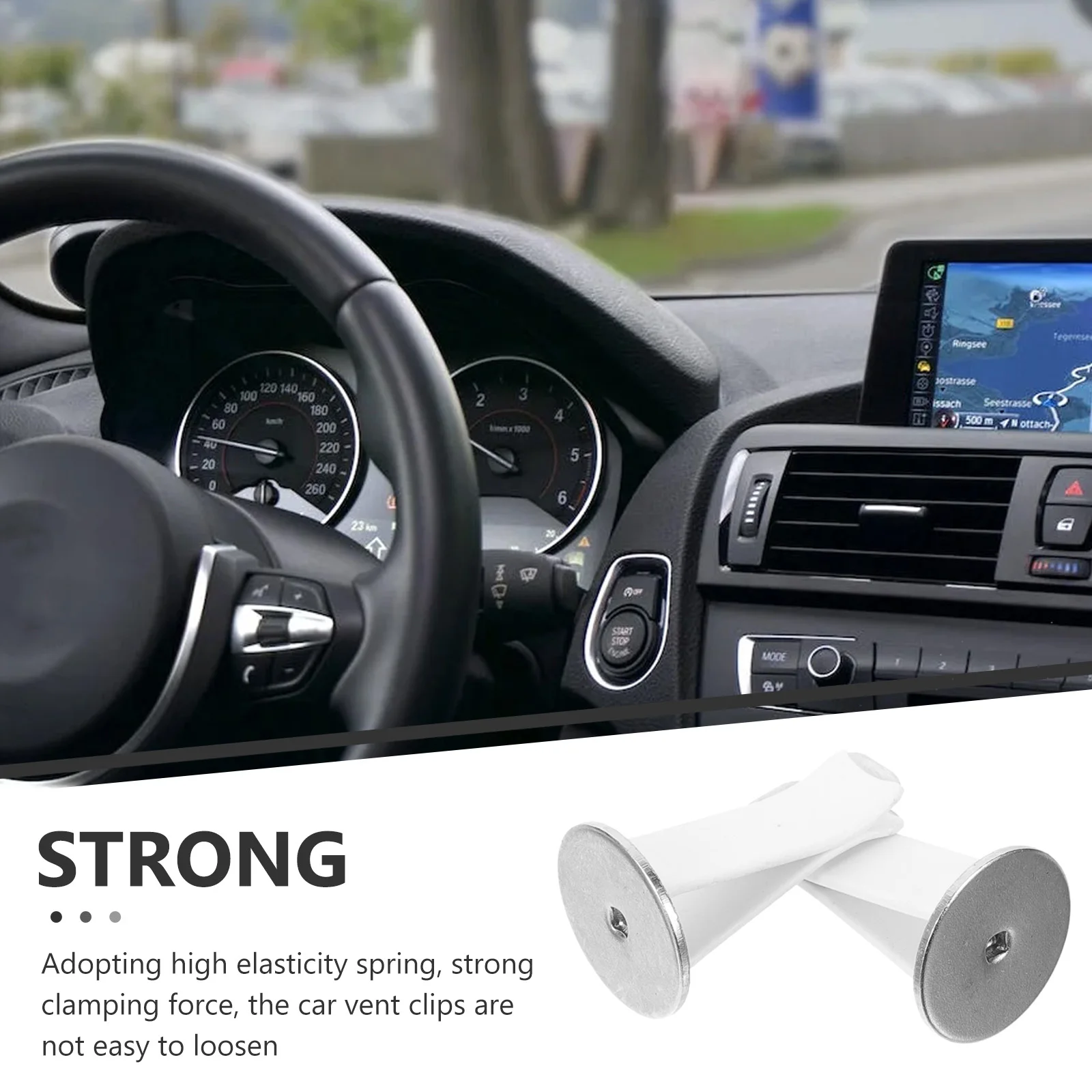 

20pcs Car Clips Air Freshener Aromatherapy Clip Car Air Vent Clips Black Round High Elasticity Spring Smooth Surface
