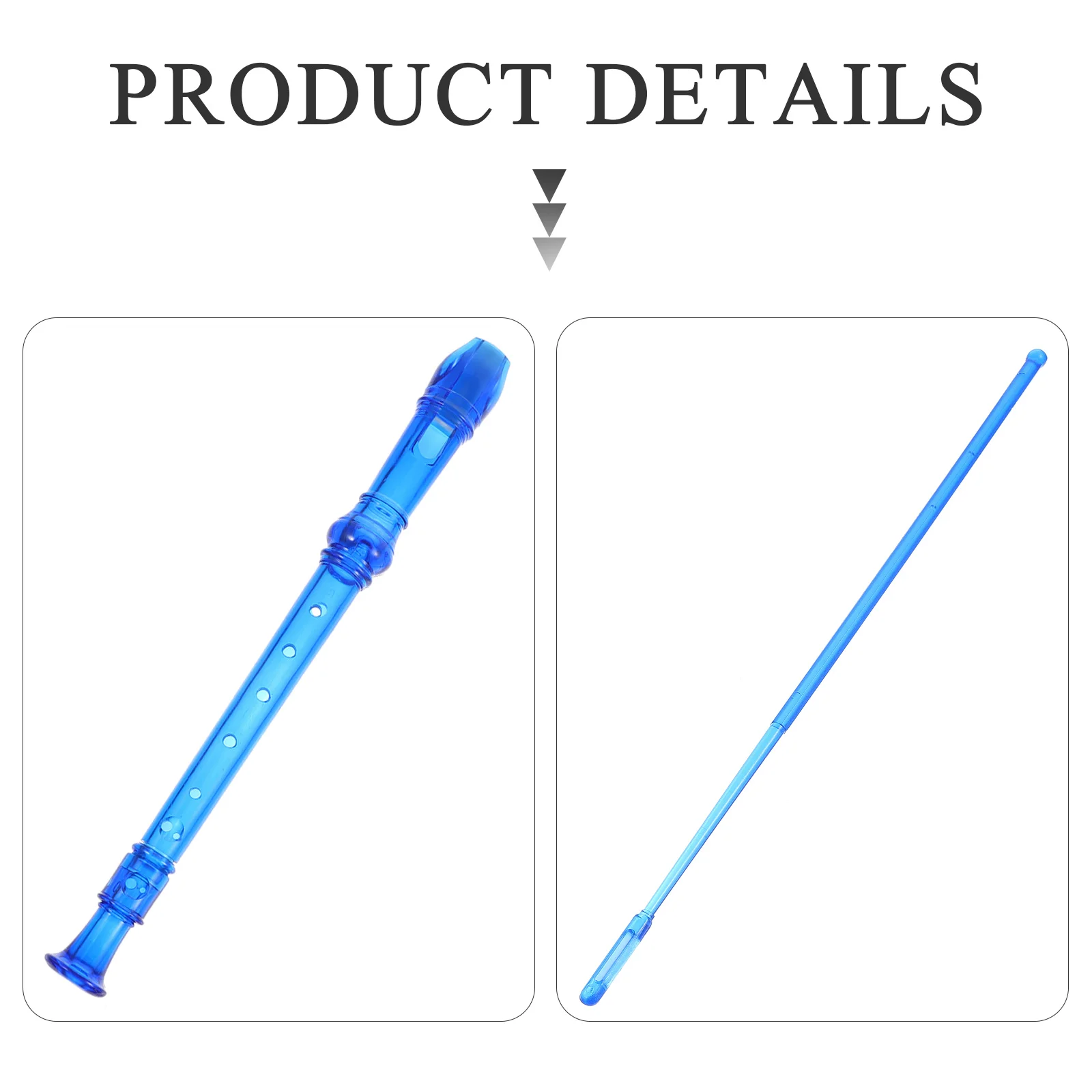 

8 Hole Soprano Recorder Kids Flute ABS Material Blue Color Lightweight Portable Music Instrument Practice Gift Choice