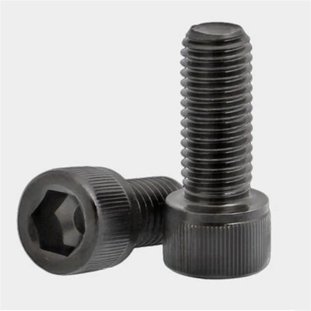 10pcs-50pcs DIN912 M3*3/4/5/6/7/8/9/10/11/12/13/14/16/18/20 to 100mm Grade 12.9 black hexagon Hex Socket allen Head Cap Screw