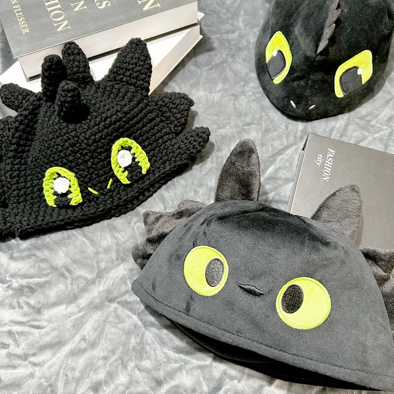 Kawaii Anime Dragon Tamer Toothless Cosplay Dragon Hat Night Fury Cotton Keep Warm Earflap Cap Winter Warmth Halloween Gift