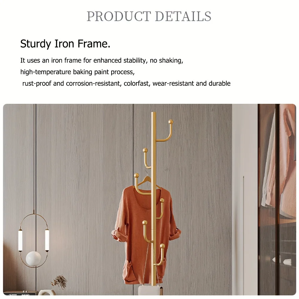 Cintre Indépendant Multifonctionnel, Robuste et Stable, Espace de Rangement Spacieux, Crochet Robuste pour Suspendre des Écharpes