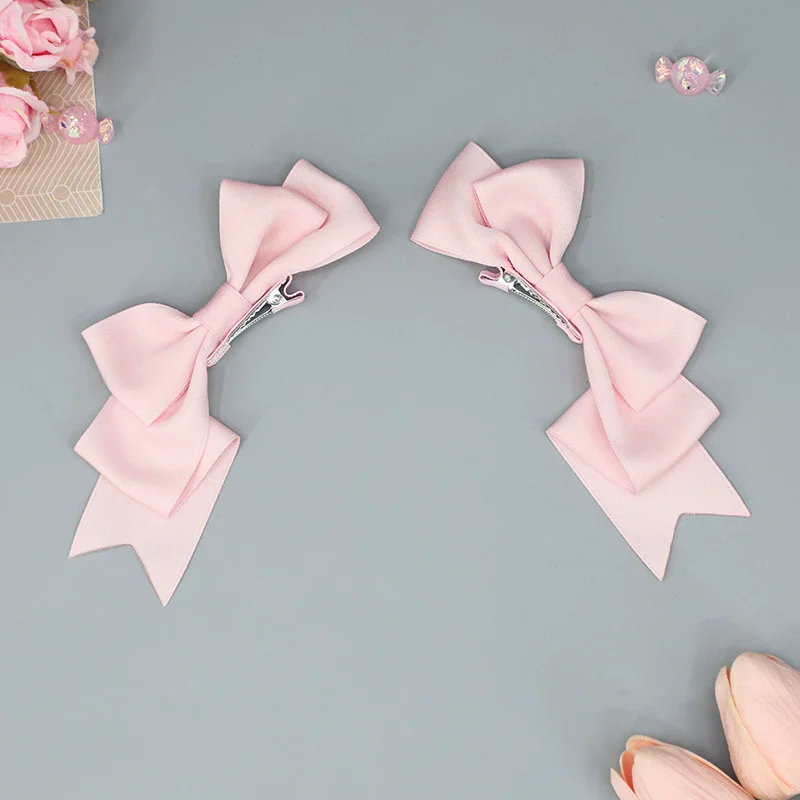 4 가지 유형 애니메이션 하라주쿠 캔디 보우 헤어 클립 귀여운 로리타 헤드 피스 소프트 소녀 다크 JK 하트 스위트 쿨 헤어 클립 헤어 액세서리
