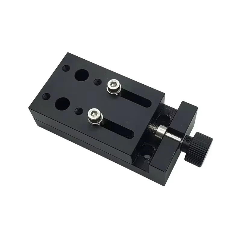 Manual adjustment of the X-axis of the stretching table H40 using the screw type mechanism