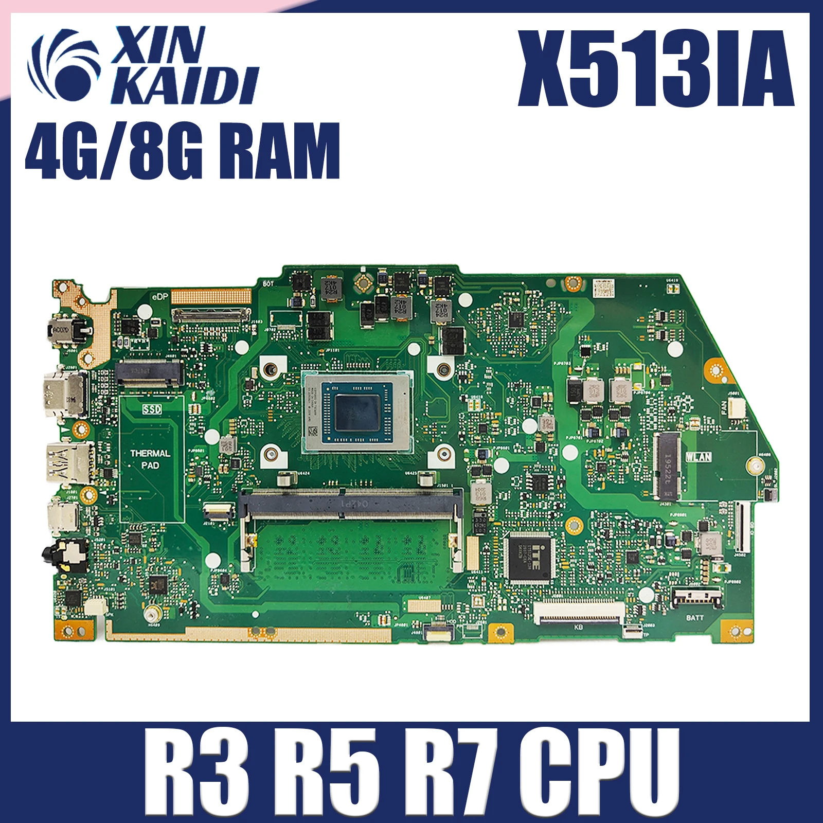 

X513IA Mainboard For ASUS VivoBook X513I M513IA KM513IA Laptop Motherboard R5-4500U R7-4700U UMA 4GB/8GB-RAM 100% Working