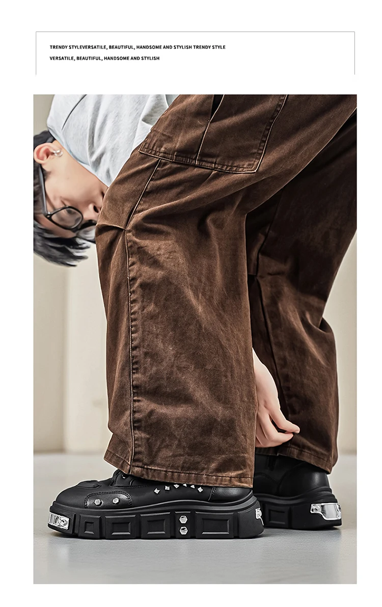 Modische Herren-High-Top-Stiefel, dicke Sohle zur Erhöhung der Körpergröße, vielseitige Freizeitschuhe – Detail 26