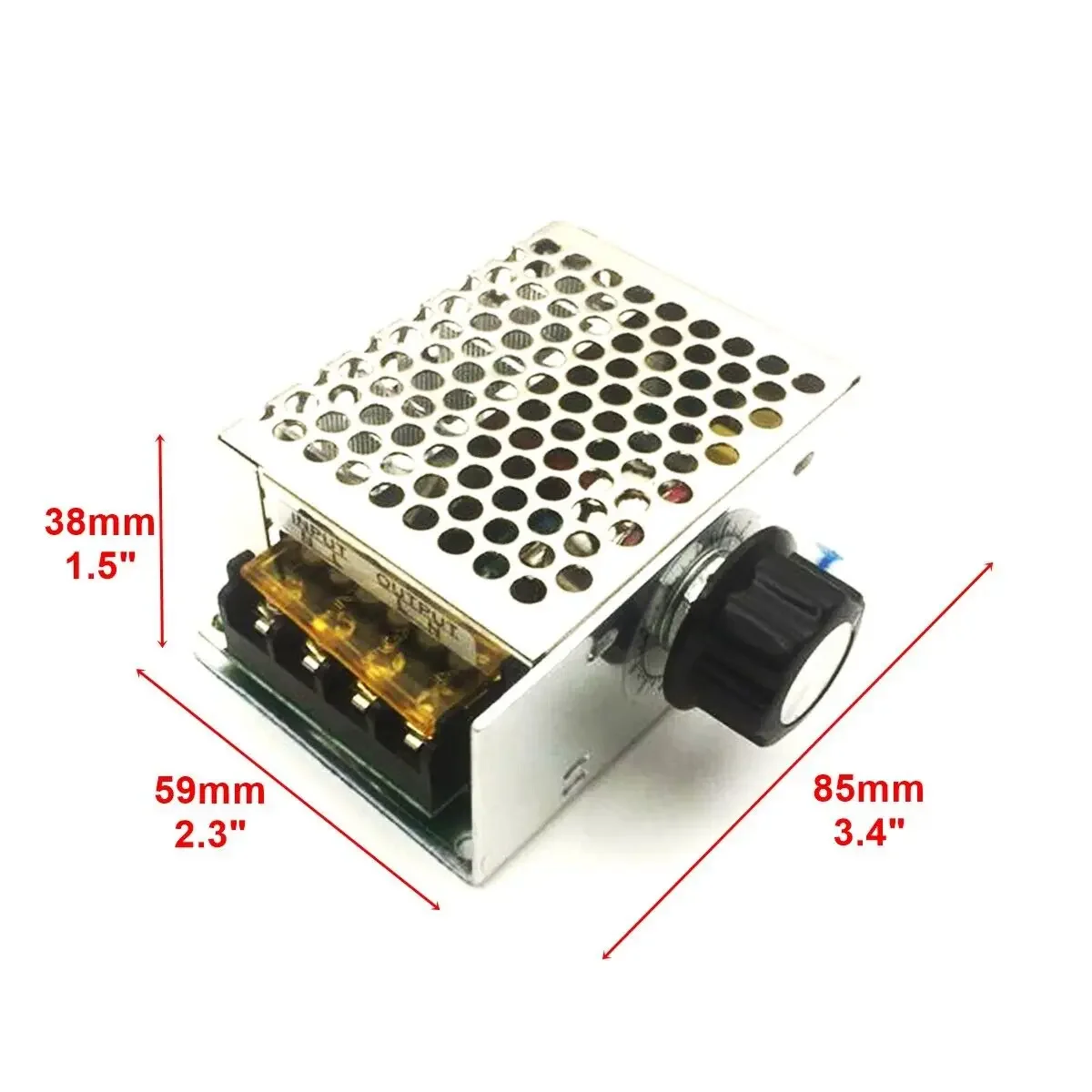 SCR Voltage Regulator Dimmer,Speed,Temperature Control (110-220V/4000W)