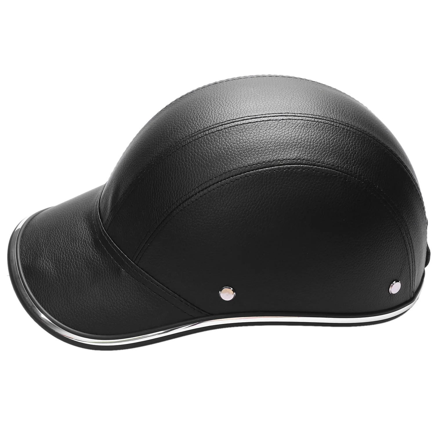 Motorcycle Leather Helmets Bike Scooter Half Open Face Protective Helmet Hard Hat-Safety Unisex Racer Helmet Baseball