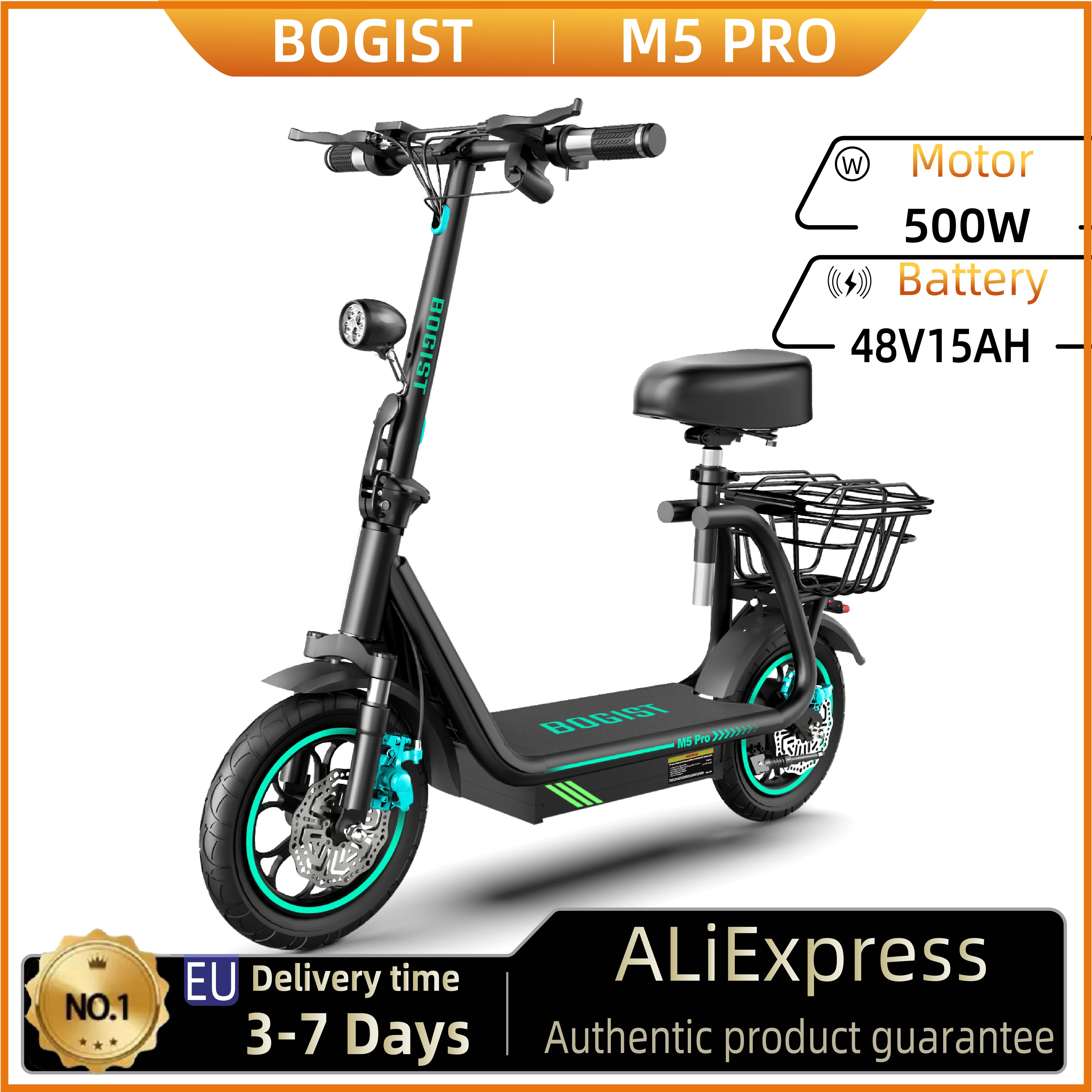 Neues Upgrade Bogist M5 Pro 500W 48V 15Ah 12,5 Zoll aufblasbare Räder Elektro fahrrad mit