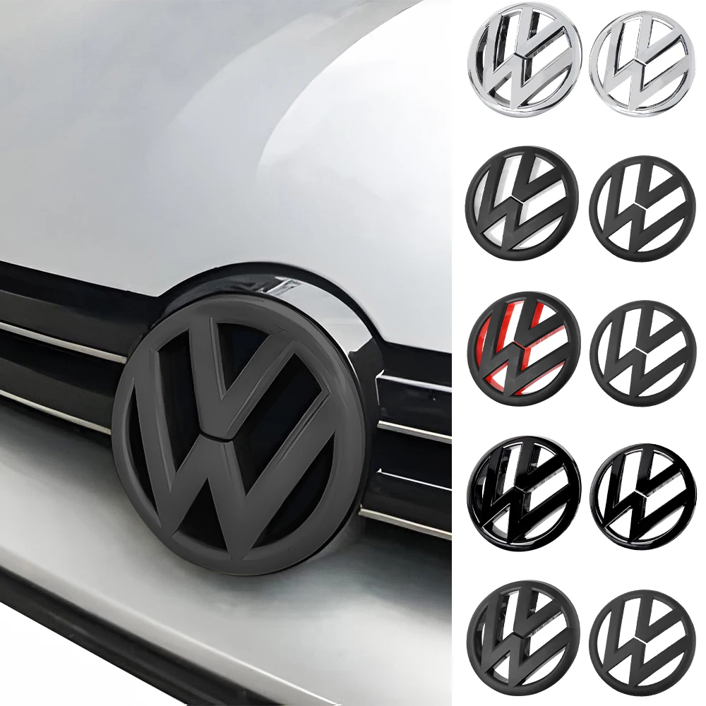 Auto Styling Front Grille and Trunk Emblem Sticker Decorative Cover For Volkswagen VW Golf 6 MK6 2010 2011 2012 2013 Tigo Caddy