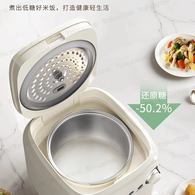 جهاز طبخ الأرز 220 فولت متعدد الوظائف للاستخدام المنزلي 304 بطانة داخلية من الفولاذ المقاوم للصدأ ذكي منخفض السكر الأرز 1-4 أشخاص 0 طلاء Cuit Riz #4