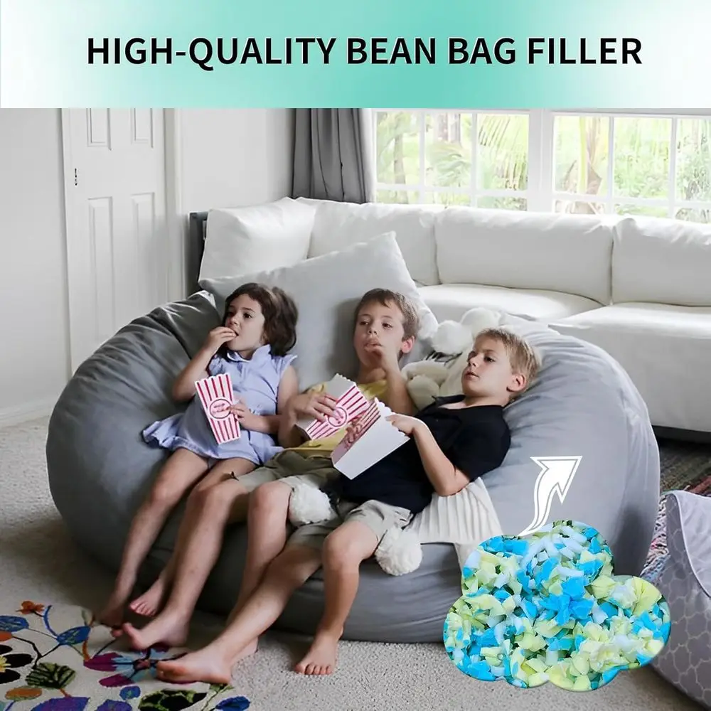 حشو كيس فول من إسفنج الذاكرة الفاخر بوزن 30 رطل - مثالي لأكياس القماش والوسائد والألعاب المحشوة والمزيد #3