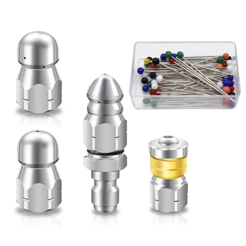 

Набор насадок для прочистки канализации AB47-6PCS, 1/4 дюйма NPT, для мойки под давлением, инструмент для очистки канализационных труб