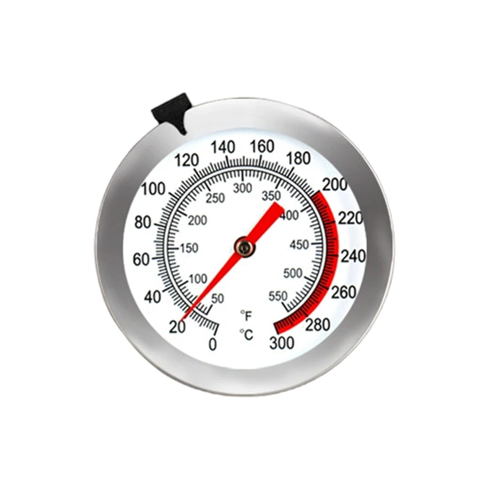 Home Kitchen Oil Temp Probe BBQ Oven Sensor Easy To Read Temperature Gauge Thermometer Silver High-sensitivity