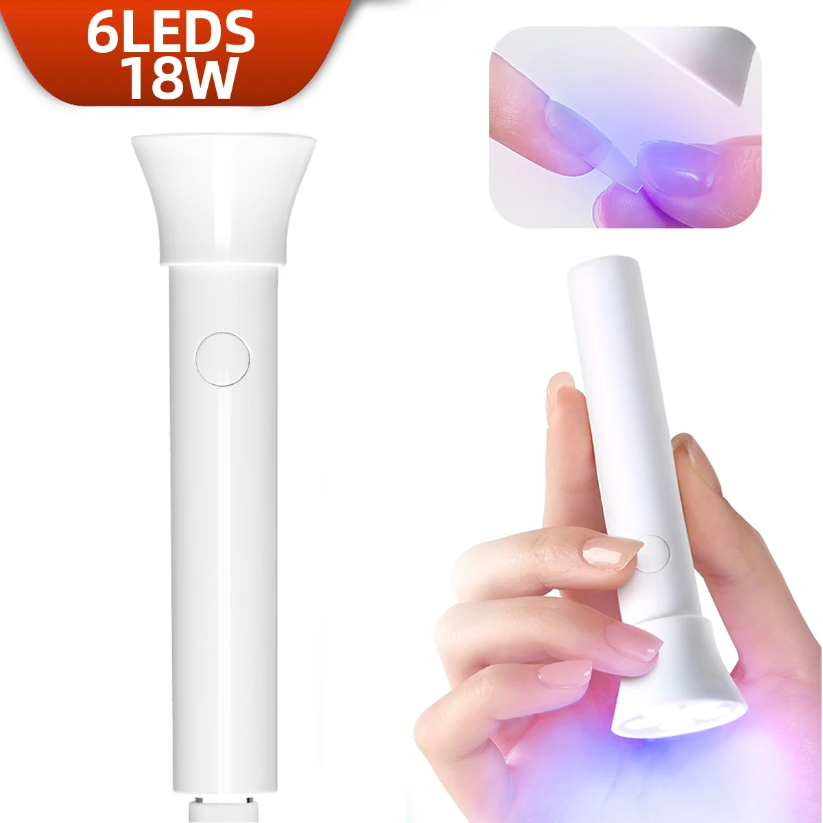 Mini sèche-ongles UV LED portable, lampe à séchage rapide des ongles, aste par USB, mini lampe de poche, stylo pour ongles, durcissement du gel, outils de salon, 18W