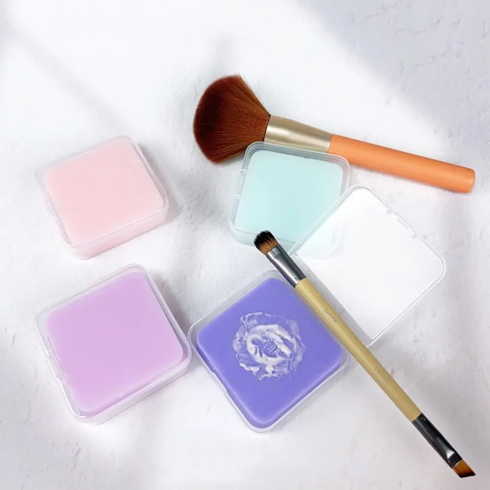 50g Makeup Brush Cleaner Soap Solid Soap Powder Puff Brush Cleaning Tool Brushes Cleaning Solution with Storage Box