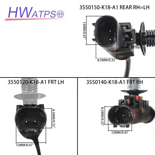 Imagen 2 del producto 3550120 -K18-A1 3550140 -K18-A1 3550150 -K18-A1 Sensor ABS delantero trasero izquierdo derecho para Great Wall HAVAL H3 H5