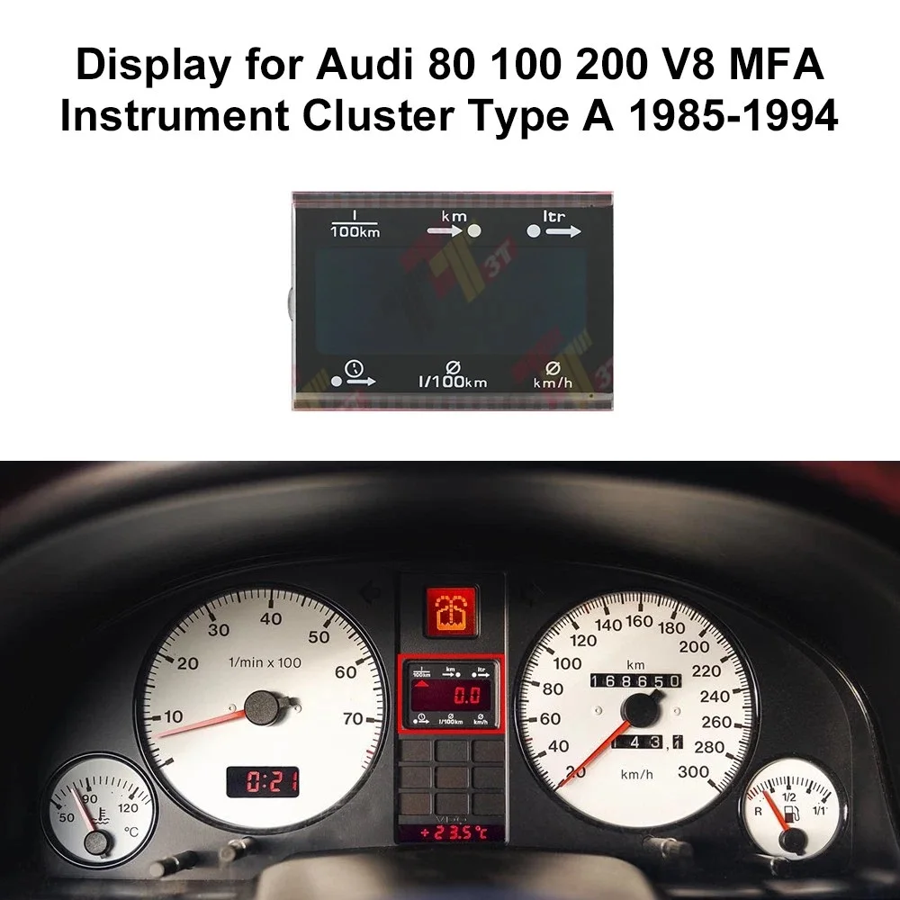 Pantalla LCD del velocímetro para Audi 80 100 200 V8 MFA grupo de instrumentos tipo A/B