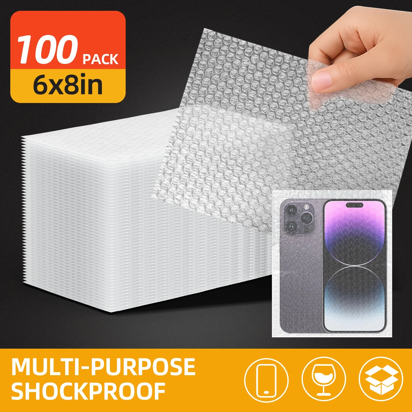 

Bubble Out Bags&Pouches, 6"x8" Clear Bubble Pouches Wrap Bag, Double Walled Bubble Cushioning Bags for Moving and Storage