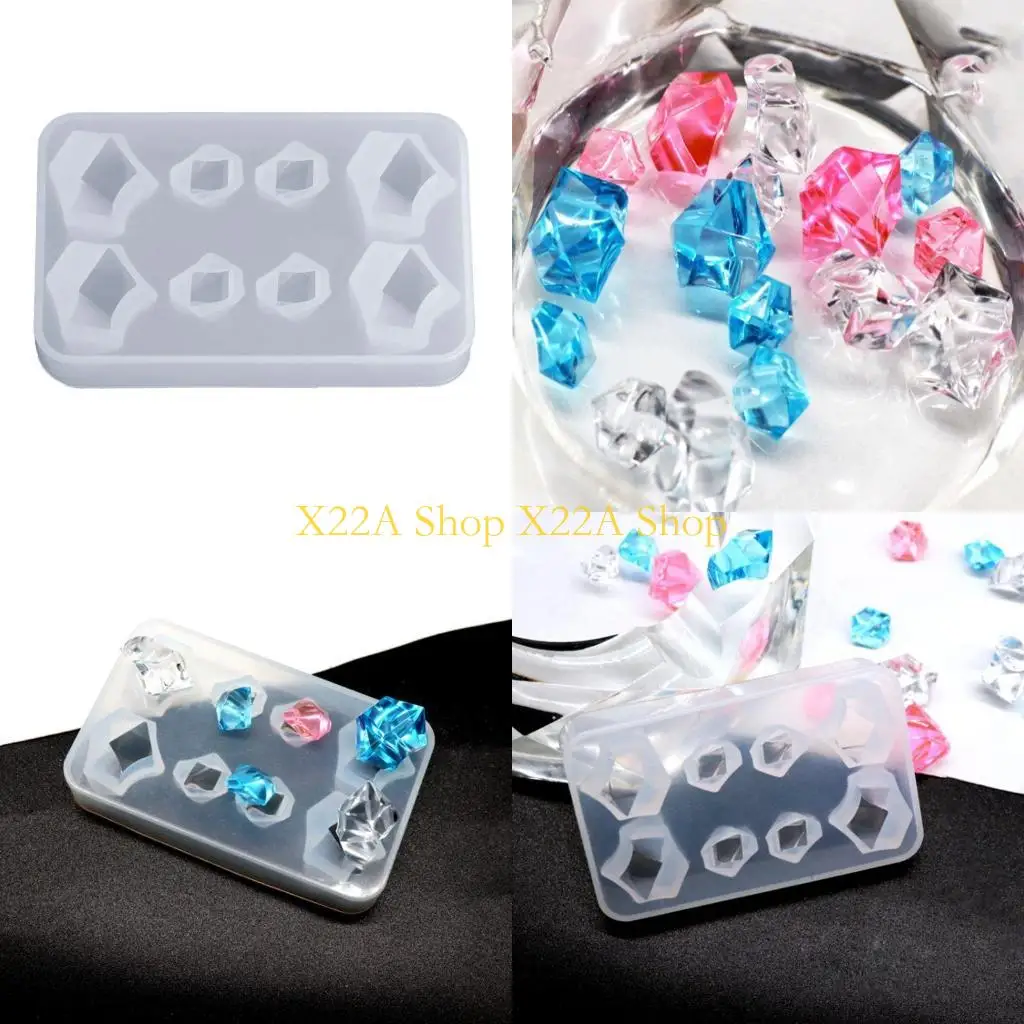 

Unique for Creative Geometric Silicone Mold for Mousse Cake Decor DIY Jewelry Pendant Necklace Irregular Stone Epoxy Resin M