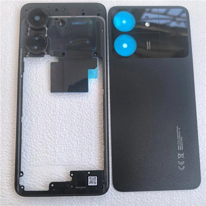غطاء كامل لـ POCO C65 2310FPCA4G غطاء خلفي خلفي + إطار متوسط مع عدسة الكاميرا #5