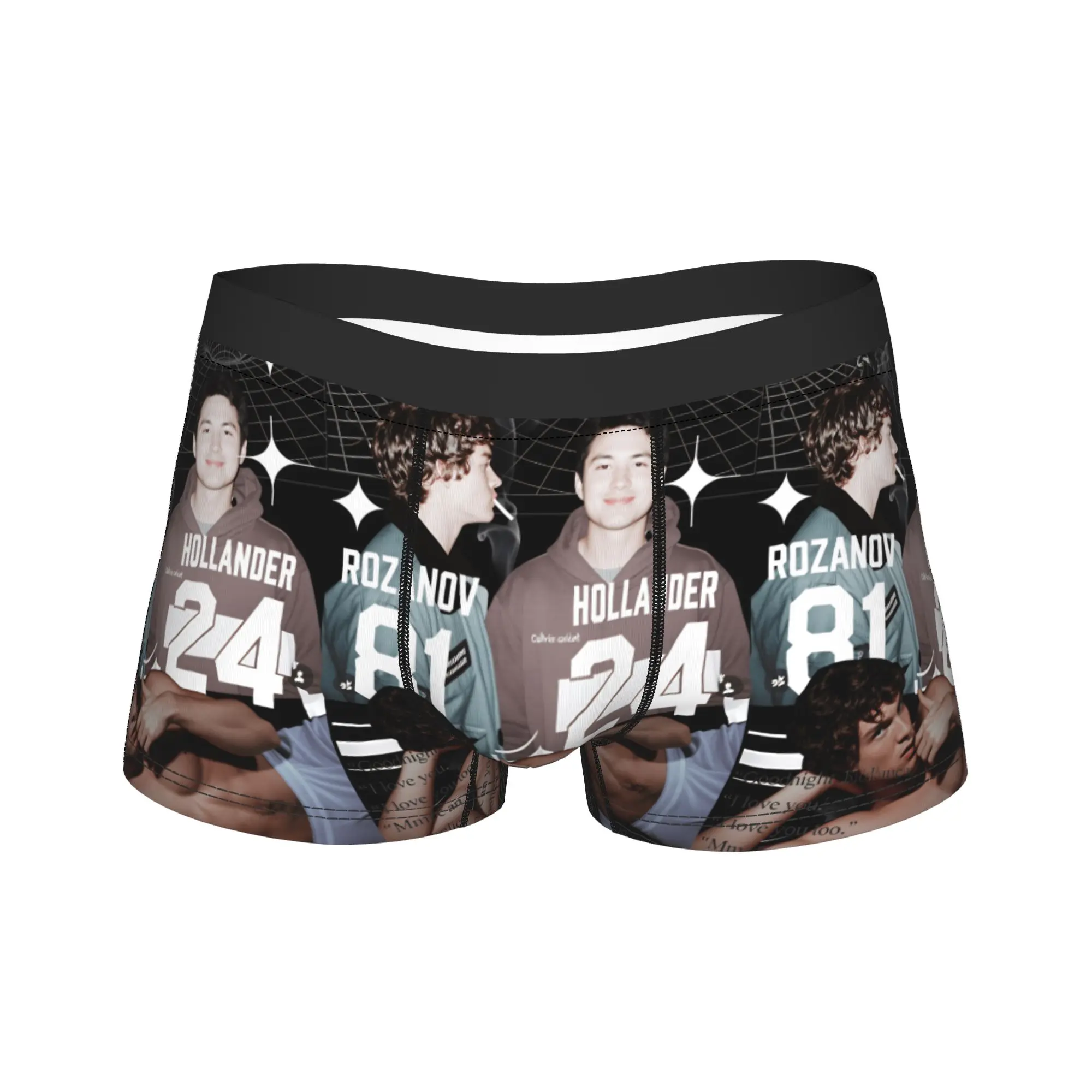 

Мужские дышащие трусы-шорты Shane and Ilya с узором, увеличенного размера, с анатомическим карманом