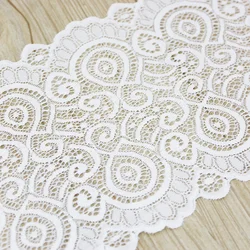 (3 Meters/lot) 18cm White Elastic Lace Fabric French Hollow Underwear Laces Trim DIY Clothing Decoration