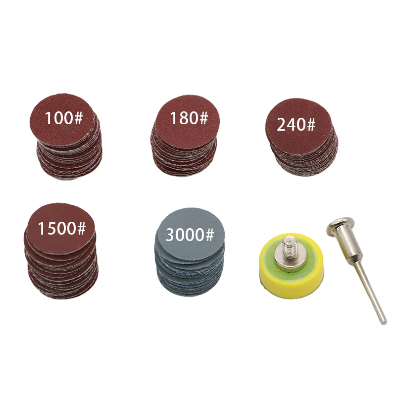 100Pcs 1inch 25mm Sanding Discs Pad 100-3000# Abrasive Polishing Pad for Dremel Rotary Tool Sandpapers Accessor Outils Abrasifs