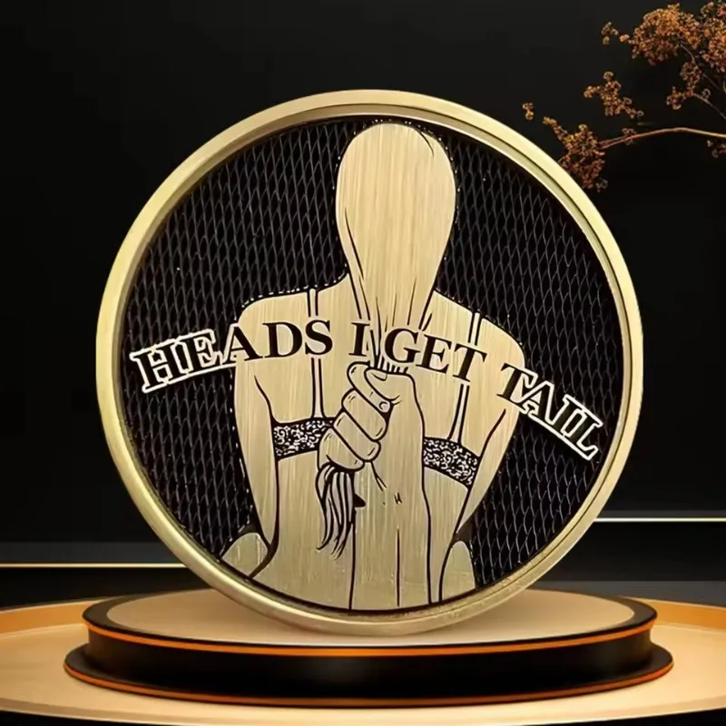 

Sexy Woman Design Double - Sided Coin - 'Heads I Get Tail Tails I Get Head' Novelty Gift Token, Collectible Decor