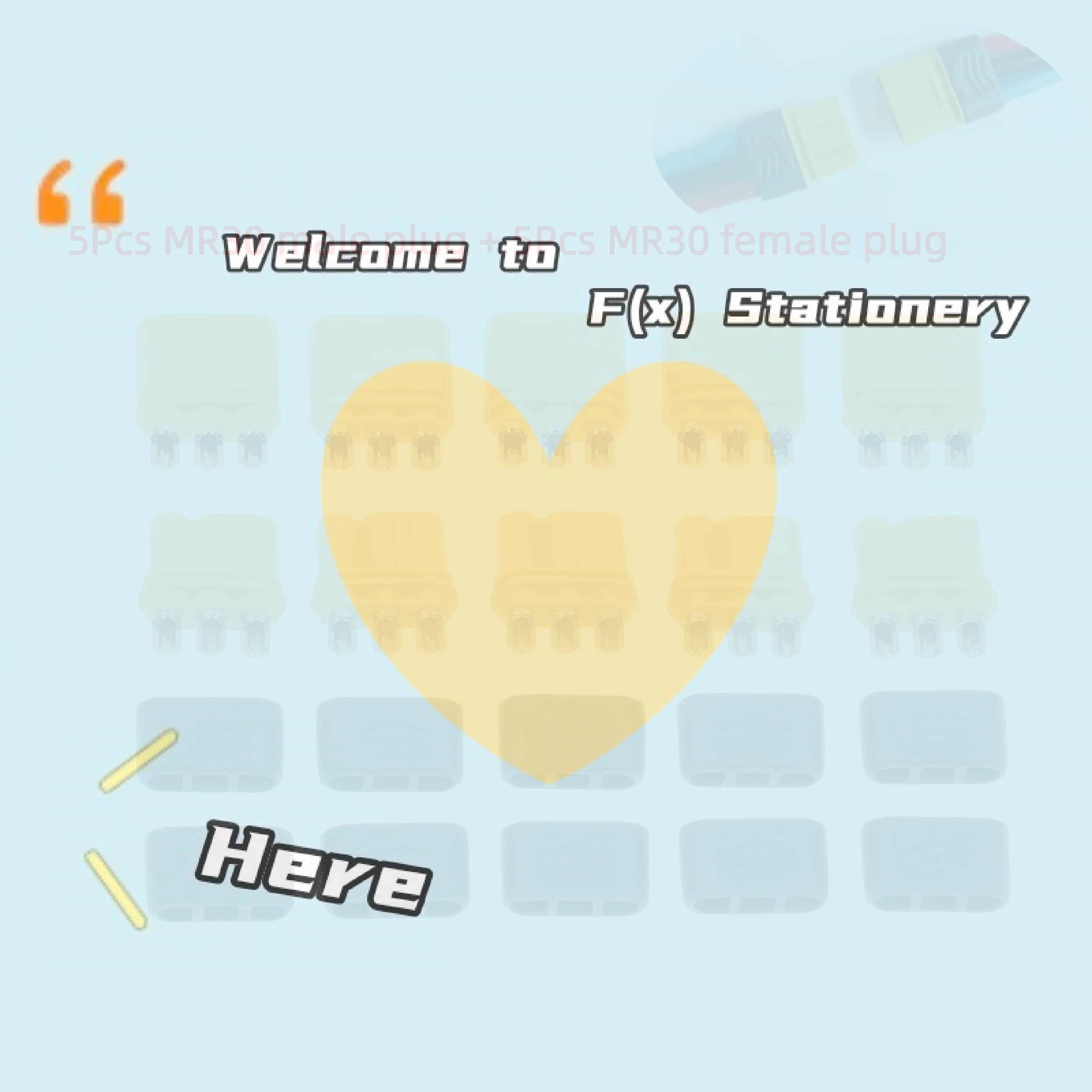 

5 пар разъемов Amass MR30 (папа-мама) с корпусом для RC LiPo аккумуляторов, аксессуары для мультикоптеров и самолетов - F(x)