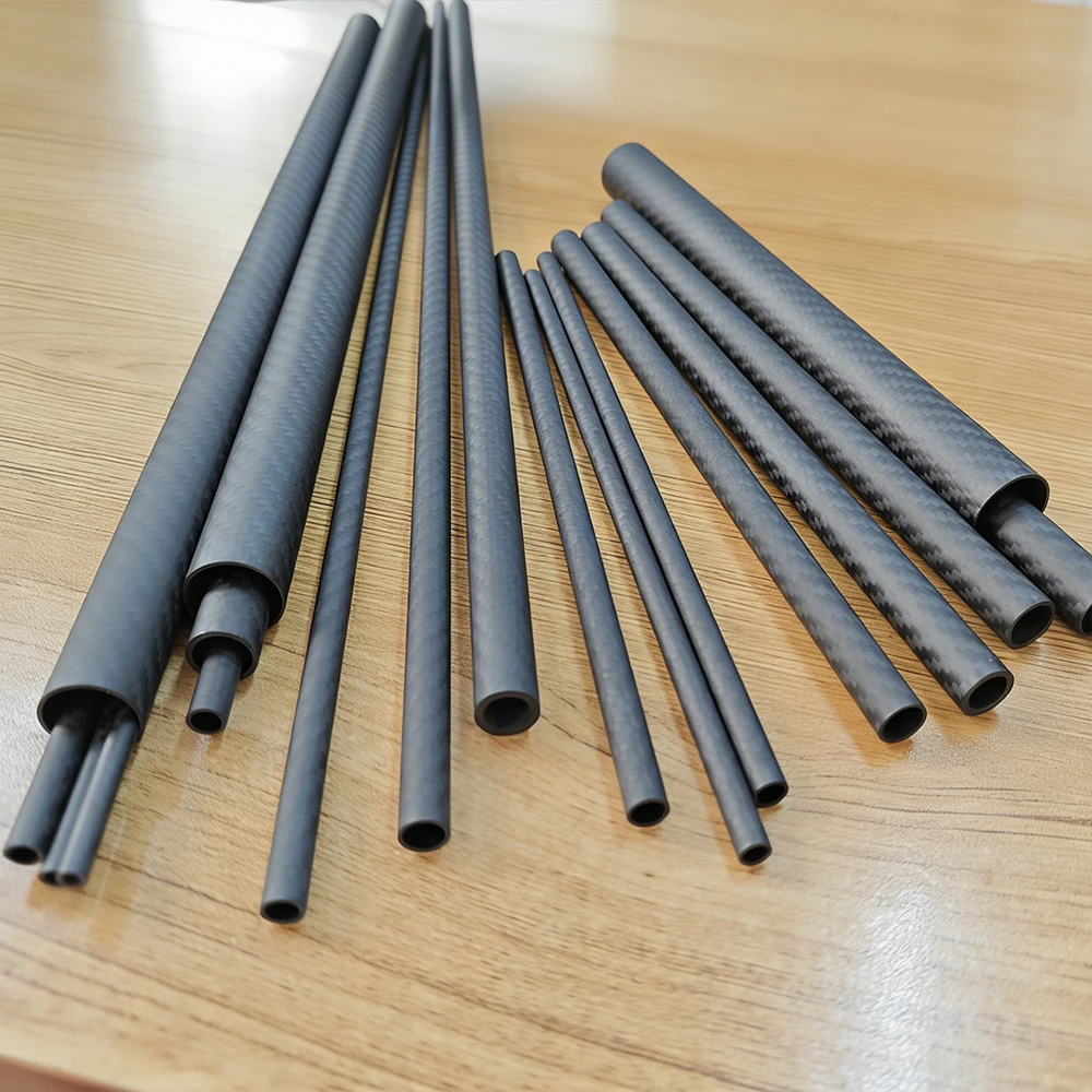 1PC Twill Matte Carbon Fiber Tube - OD 5-28mm ID 3-26mm Length 250/500mm Model Frame Accessory