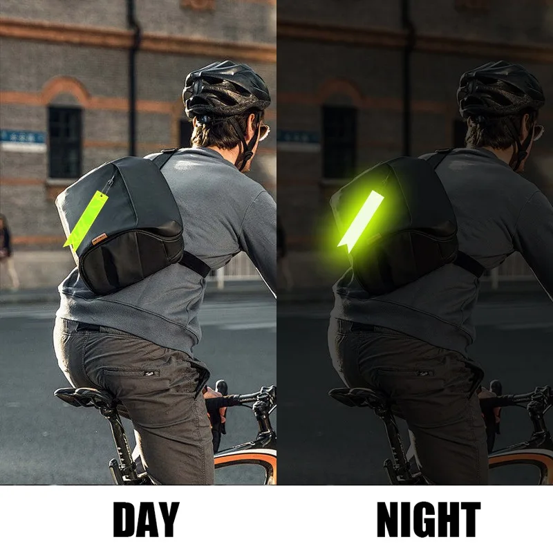 High Visibility Reflective Safety Tag For Bicycle Backpack School Bag Night Cycling Warning Strip Hanger Keyring Pendant Strap