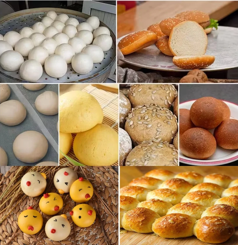 Multifunctional Stainless Steel Automatic Pastry Round Dough Balls Making Machine Dough Moulder With Dough Rounder Cutter