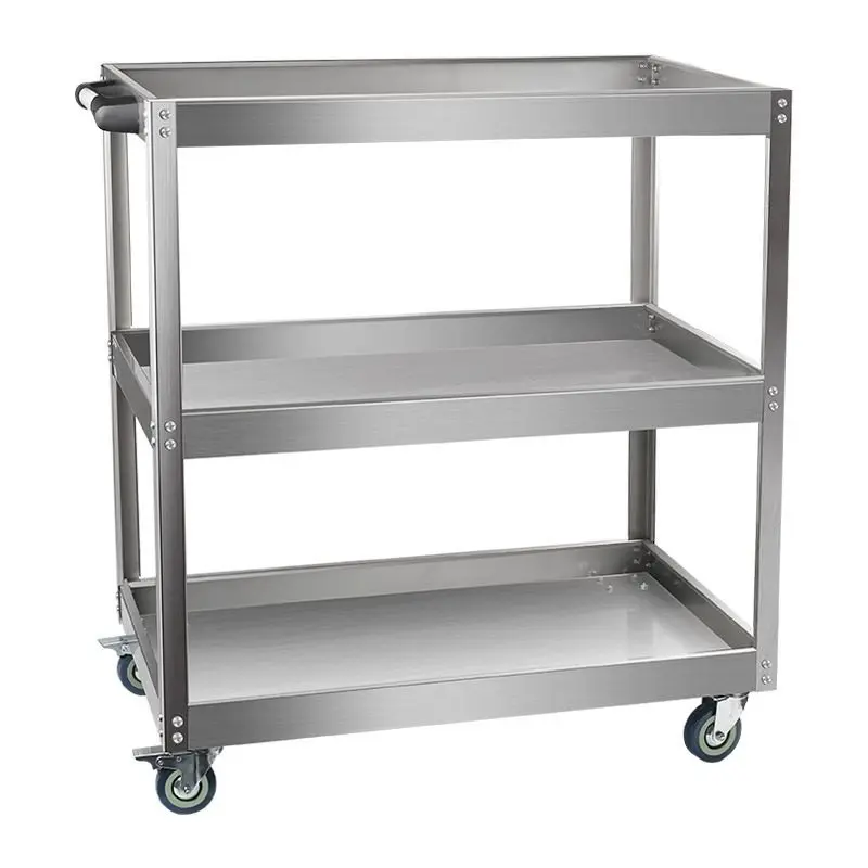 

Customizable Stainless Steel Tool Cart Multifunctional Auto Repair Three-layer Parts Car Tool Cabinet Auto Repair Mobile Shelf