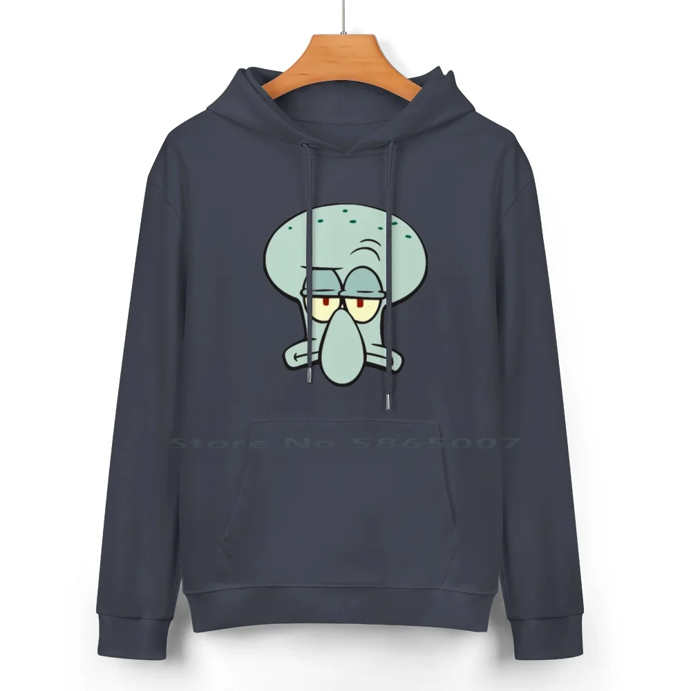 Squidward Tentacles Sticker Cotton Hoodie Sweater 24 Colors Squidward Star Funny Plankton Mr Krabs Sandy Animation Cartoons