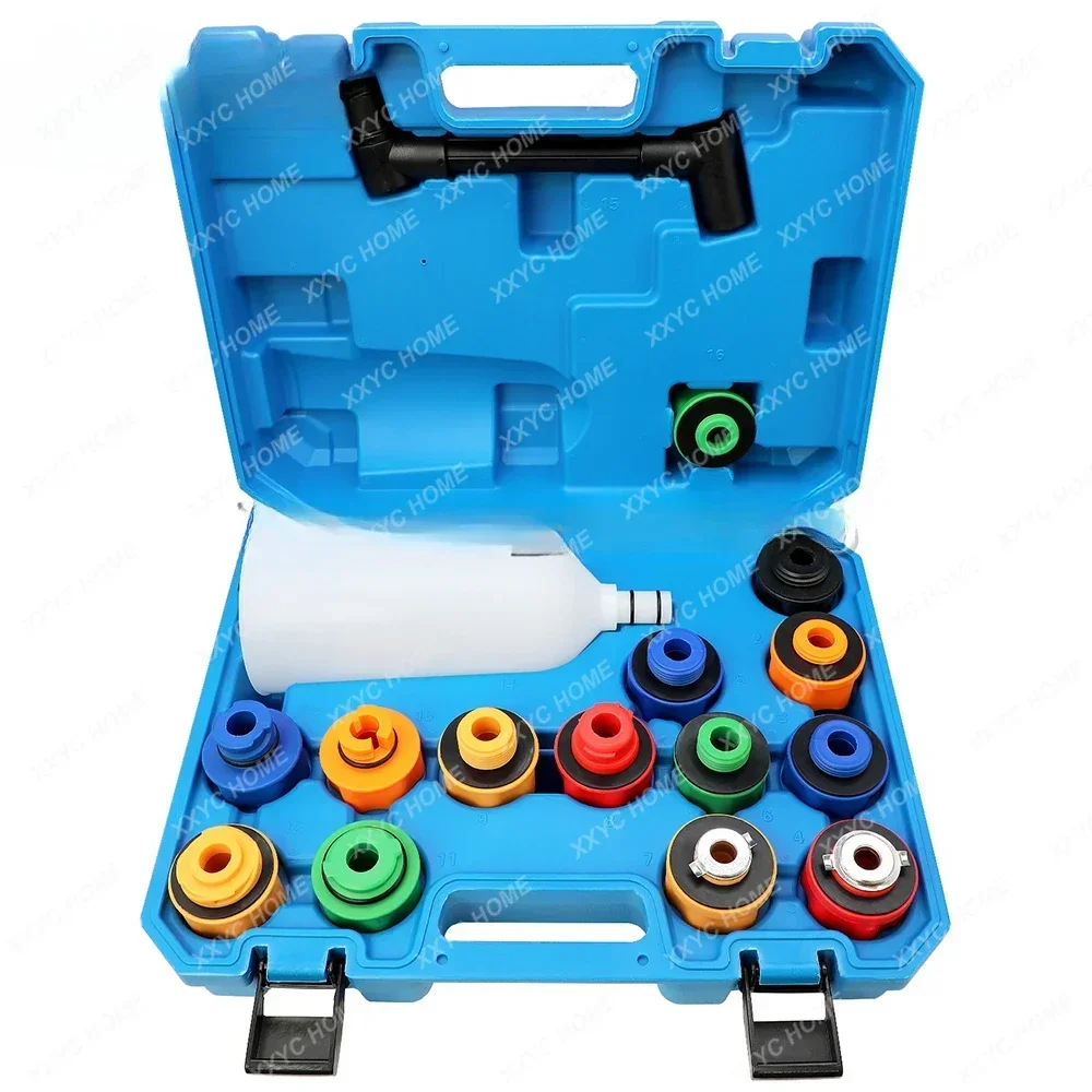 

16pcs Engine Oil Filling Set Car Topping Up Engine Oil Funnel Spillproof Filter Fits for EA888 VW BENZ Toyota Ford