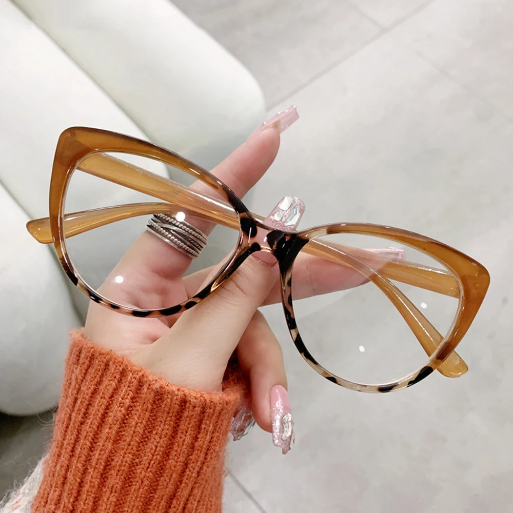 Fashion Cat Eye Frame Transparent Computer Glasses Women Men Anti Blue Light Vision Care Optical Spectacle