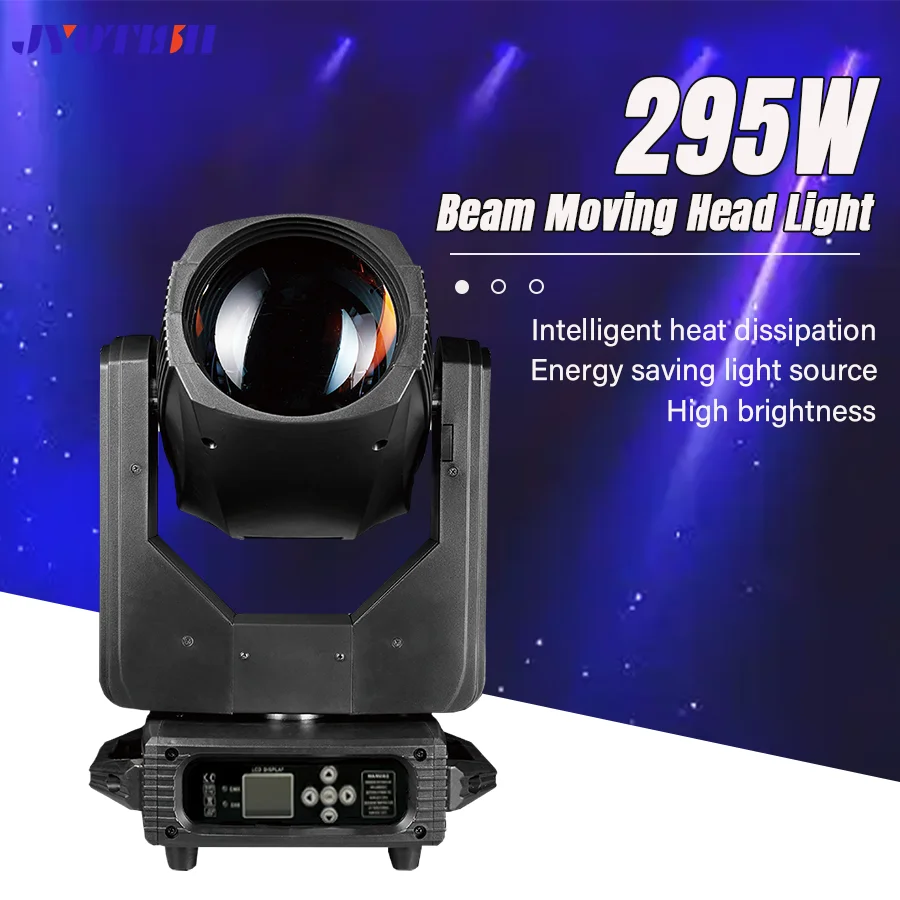 295W Beam Moving Head Light LED Stage Effect Lighting Equipment Gobo Spot Light Double Prismi DMX Control for DJ Wedding Bar