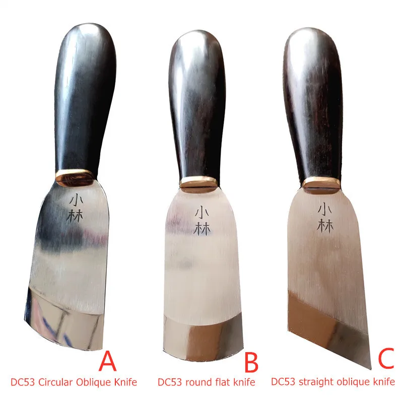 

Handmade Leather Thinning Knife DC53 High end Leather Craft Mirror Polishing Shovel Thinning Oblique Cutting Knife DIY Tool