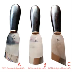 Handmade Leather Thinning Knife DC53 High end Leather Craft Mirror Polishing Shovel Thinning Oblique Cutting Knife DIY Tool