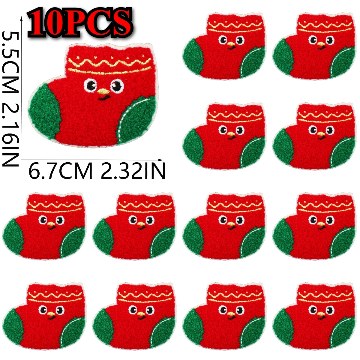 

Christmas Day Decoration Bulk Embroidery 1/10Pcs Elk Embroidery Patch Label Snowman Gift Patch Sticker Christmas Stamp Boy