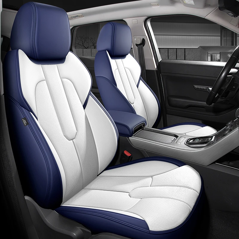 Custom Fit Luxury Full Coverage Seat Covers For Range Rover Evoque 2012 2013 2014 2015 Full Set Interior Auto Parts Accessories
