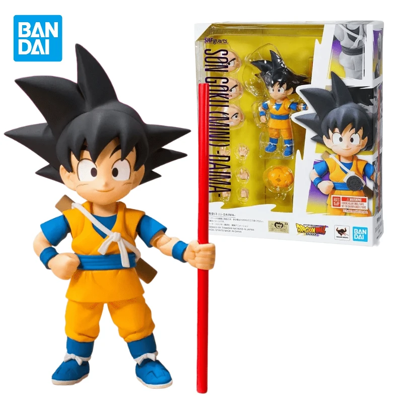 In Stock Original BANDAI S.H.Figuarts SHF Dragon Ball SON GOKU (MINI) -DAIMA- อะนิเมะ Action Figures ของเล่นคอลเลกชันของขวัญ