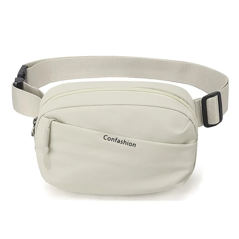 Praktische Damen-Gürteltasche aus Nylon mit mehreren Reißverschlüssen, verstellbarem Riemen, Umhängetasche für Outdoor-Reisen und den täglichen Pendelverkehr. – Detail 9