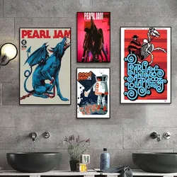 Pearl Jam Band  Poster No Framed Poster Kraft Club Bar Paper Vintage Poster Wall Art Painting Bedroom Study Stickers