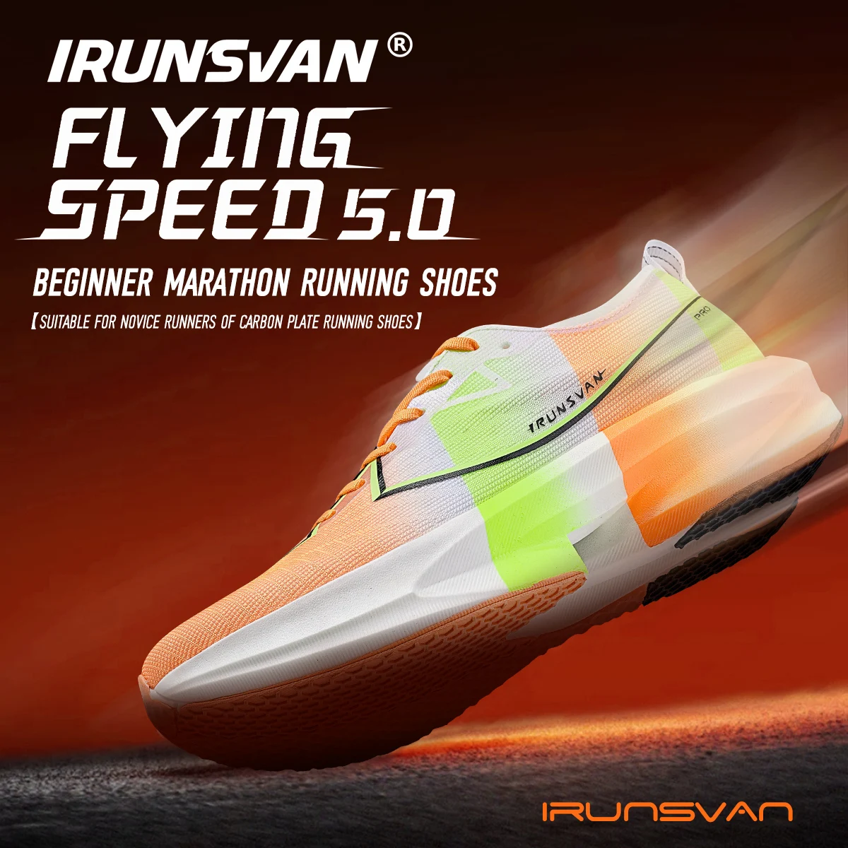 

IRUNSVAN Rapid 5.0 Carbon Plate Marathon Professional Training Running Shoes Quick Buffer Shock Absorbent Ultra Light Rebound Sp