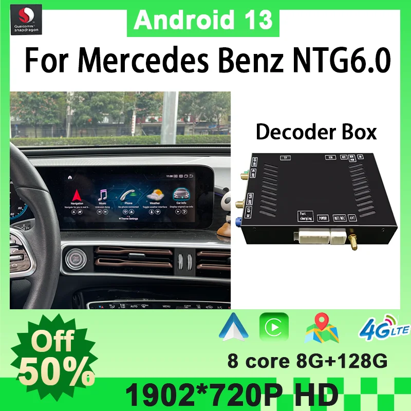 

NTG6.0 Android Auto Module Box Wireless Carplay Decoder For Mercedes Benz A B C E CLS GLE GLA GLC GLK ML S Class WiFi Navigation